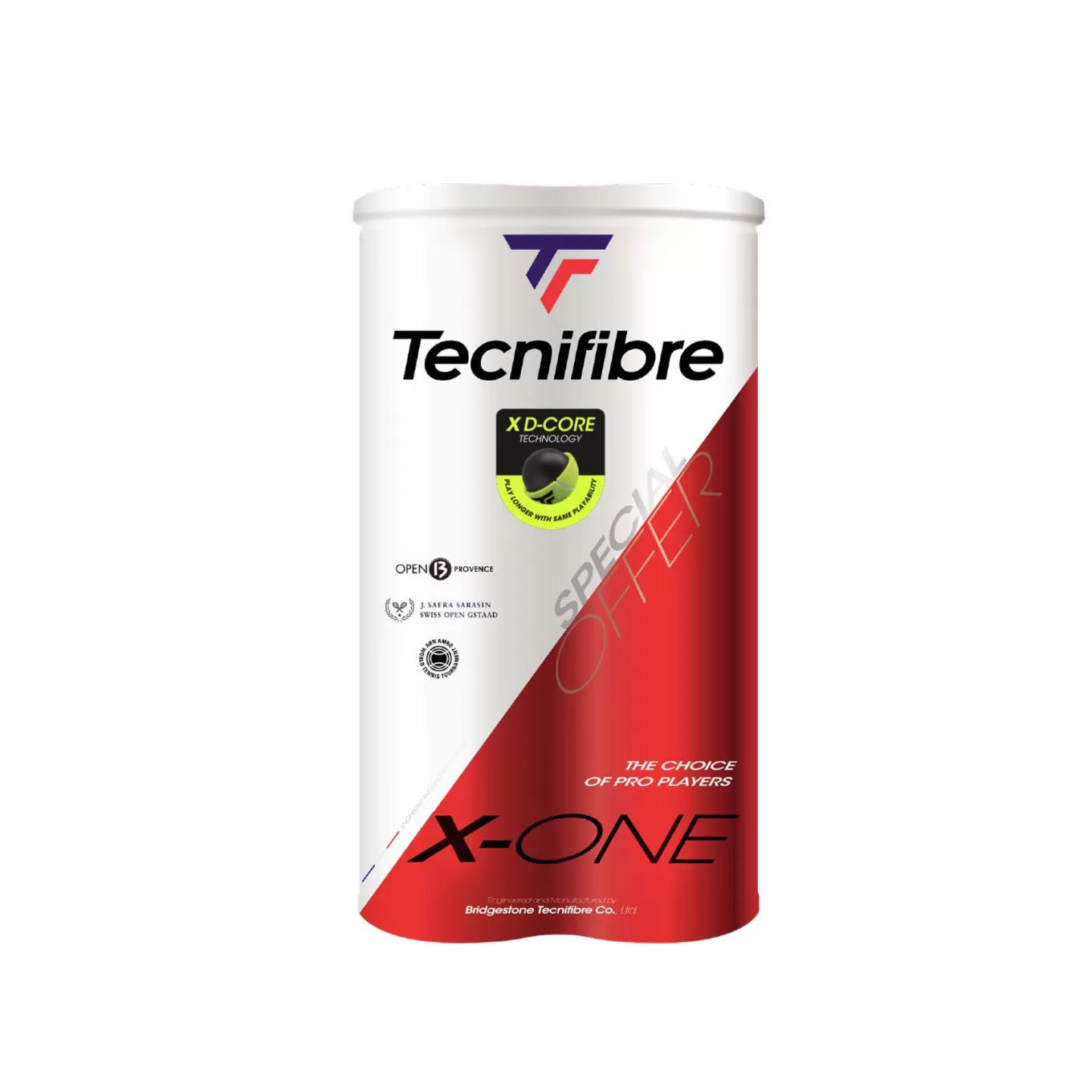 Flash Sale Tecnifibre X-ONE : CARTÓN DE 18 BIPACKS DE TUBOS DE 4 PELOTAS DE TENIS